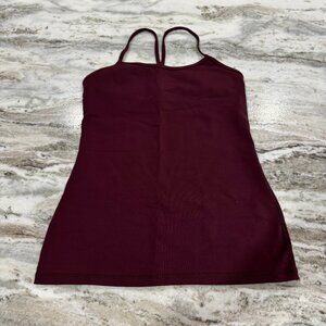 Lulumon Athletica Racerback Tank with Built-In Bra Burgundy Size 10